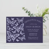Invitation Chic papillon | Lavender Violet Graduation (Debout devant)