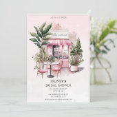 Invitation Chic, Paris, café français douche nuptiale (Debout devant)