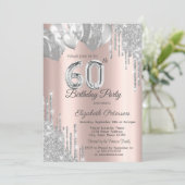 Invitation Chic Parties scintillant Argent Lecteurs Ballons 6 (Debout devant)