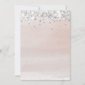 Invitation Chic Parties scintillant d'argent princesse robe Q (Dos)