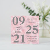 Invitation Chic Parties scintillant Rose Étincelle Moderne En (Debout devant)