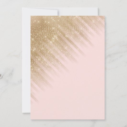 Invitation Chic Parties scintillant Rose or princesse robe An (Dos)