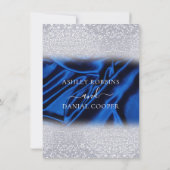 Invitation Chic Parties scintillant Royal Blue Enregistrer la (Dos)