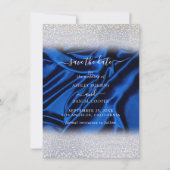 Invitation Chic Parties scintillant Royal Blue Enregistrer la (Devant)