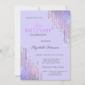 Invitation Chic Parties scintillant Violet Drives Lavander Ba (Devant)