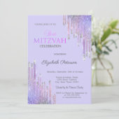 Invitation Chic Parties scintillant Violet Drives Lavander Ba (Debout devant)