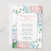 Invitation Chic Pastel Hydrangeas Douche nuptiale (Devant)