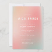 Invitation Chic Pastel Pink Mint Gradient Ombre Fête des mari (Devant)