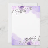 Invitation Chic Pastel Purple Rose Jardin Sweet 16 Anniversai (Dos)