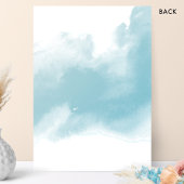 Invitation Chic Peach Blush Floral, Aqua Watercolor Mariage