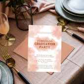 Invitation Chic Peach Fuzz Graduation