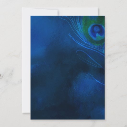 Invitation Chic Peacock Feathers Retraite Party (Dos)