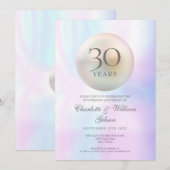 Invitation Chic Pearl 30e Anniversaire (Devant / Derrière)