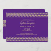 Invitation Chic Pearl Border 21e anniversaire de fête Invitat (Devant / Derrière)