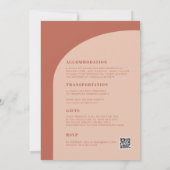 Invitation Chic pêche arche en terre cuite Tout en un Mariage (Dos)