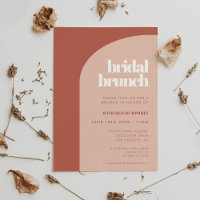 Chic pêche en terre cuite arc Brunch nuptial