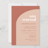 Invitation Chic pêche en terre cuite arche mariage Vow renouv (Devant)