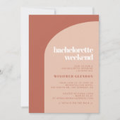 Invitation Chic pêche en terre cuite arche week-end de bachel (Devant)