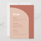 Invitation Chic pêche en terre cuite arche week-end de bachel (Dos)