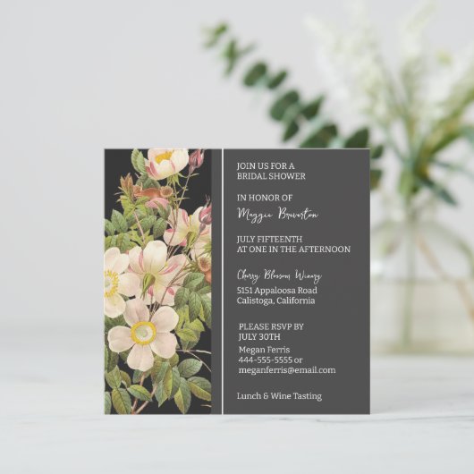 Invitation Chic Peint Primrose Bridal Shower (Debout devant)