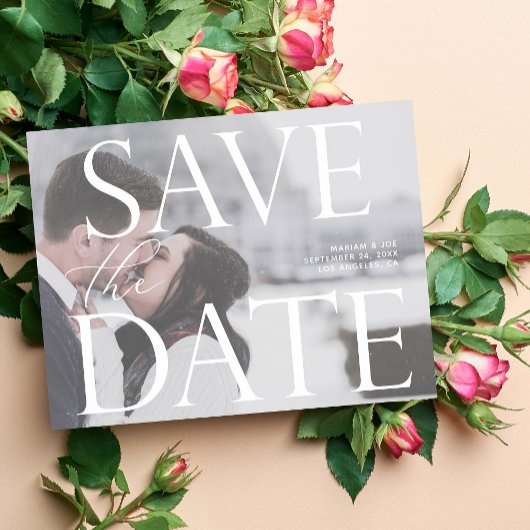 Invitation Chic Photo LG Enregistrer la date