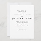 Invitation Chic Photo Mariage noir blanc (Devant)