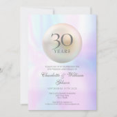 Invitation Chic Photo Perle 30e Anniversaire (Devant)