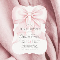 Invitation Chic Pink Bow