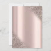 Invitation Chic Pink Bow Glitter Rose Gold  Quinceañera (Dos)