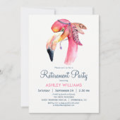 Invitation Chic Pink Flamant rose Retraite Party (Devant)