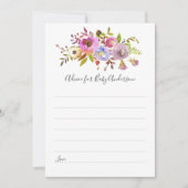 Invitation Chic Pink Floral Conseils pour le jeu de baby show (Devant)