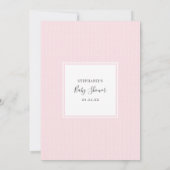 Invitation Chic Pink Floral Conseils pour le jeu de baby show (Dos)
