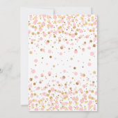 Invitation Chic Pink Gold Parties scintillant Confetti Fille  (Dos)