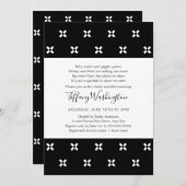 Invitation Chic poème noir et blanc saupoudrer bébé (Devant / Derrière)