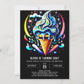 Invitation Chic Popsicle Custom Boy Crème de glace Anniversai (Devant)