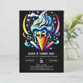 Invitation Chic Popsicle Custom Boy Crème de glace Anniversai (Debout devant)