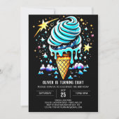 Invitation Chic Popsicle Editable Boy Ice Cream Anniversaire (Devant)