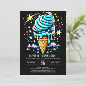 Invitation Chic Popsicle Editable Boy Ice Cream Anniversaire (Debout devant)