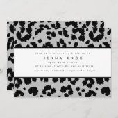 Invitation Chic Poster de animal Léopard Fête des mariées (Devant / Derrière)