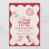 Invitation chic pour enterrement de vie de jeune f (Devant)