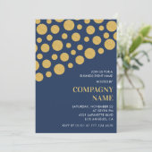 Invitation chic pour soirée d'affaires Or Navy (Debout devant)