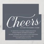 Invitation chic pour une fête d'anniversaire de ma (Devant / Derrière)