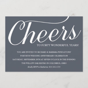 Invitation chic pour une fête d'anniversaire de ma