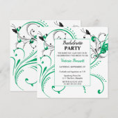 Invitation chic pour une fête de Bachelorette bota (Devant / Derrière)