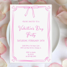 Invitation chic pour une fête de la Saint-Valentin