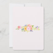 Invitation Chic Pretty Peach Rose Aquarelle d'anniversaire Fl (Dos)