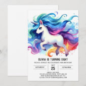 Invitation Chic Printable Horse Anniversaire (Devant / Derrière)