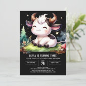 Invitation Chic Printable Vache Anniversaire (Debout devant)