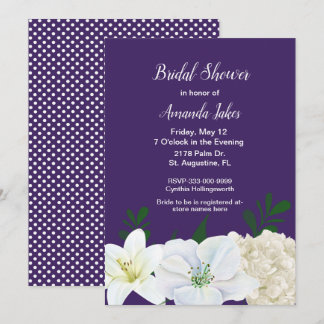 Invitation Chic Purple Bridal