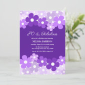 Invitation Chic Purple Lavender Flower 80 Fabuleux anniversai (Debout devant)